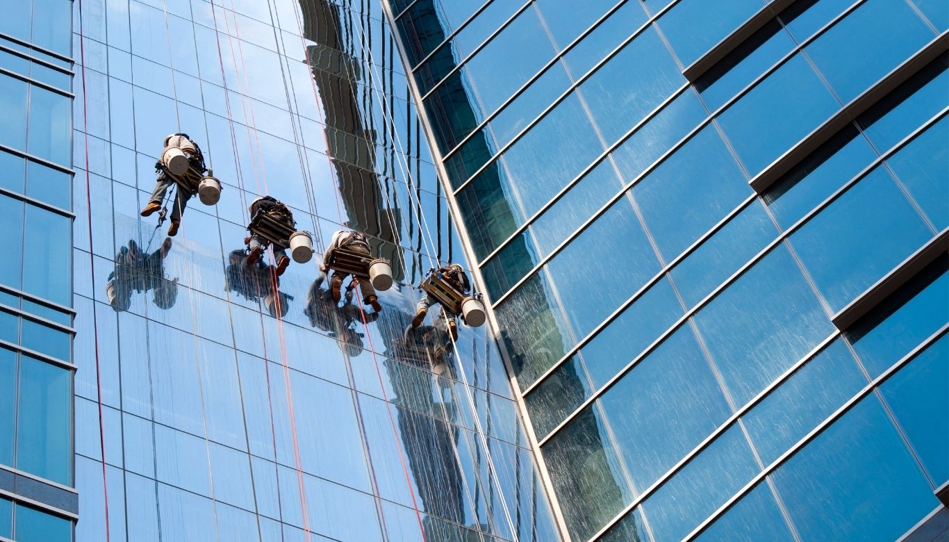 High-Rise Window Exterior Cleaning service in Dallas TX